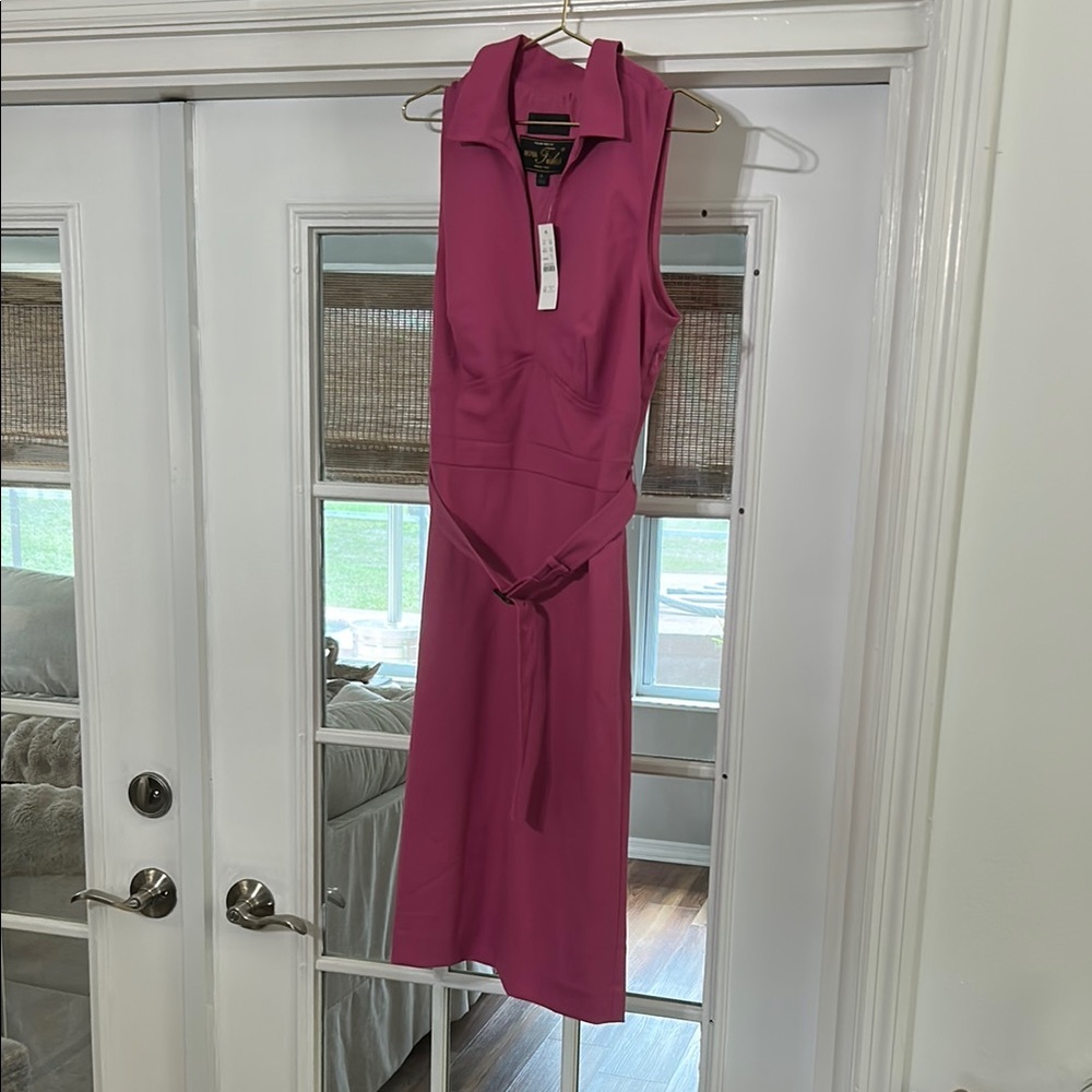 J. Crew Red Sleeveless Sheath Dress